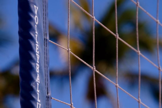 blue volleyball net