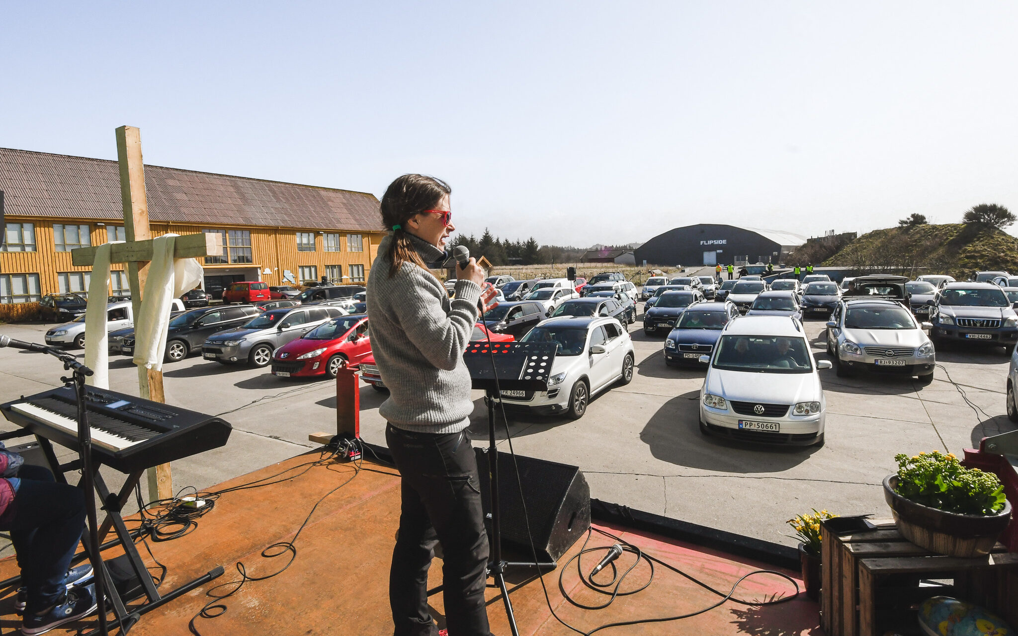 Drive-In Church Service in Norway