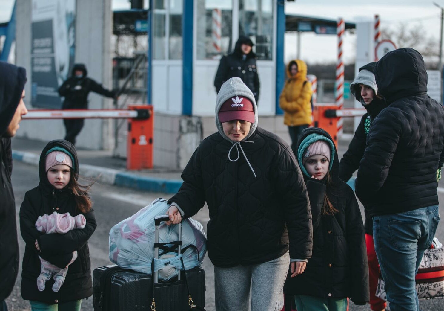 01 Ukrainian Refugees Crossing the border Moldova